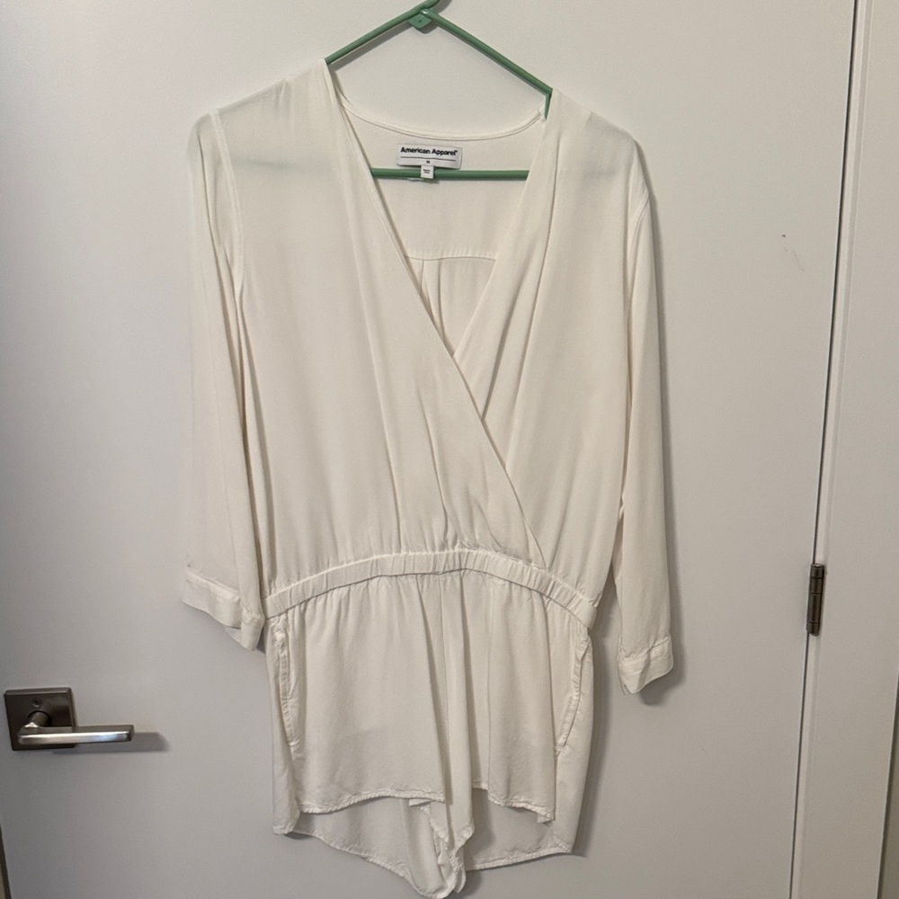 American Apparel White Jumpsuit
